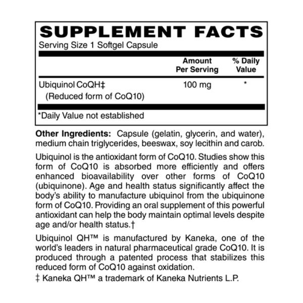 Ubiquinol CoQH 100 mg - Imagem 2